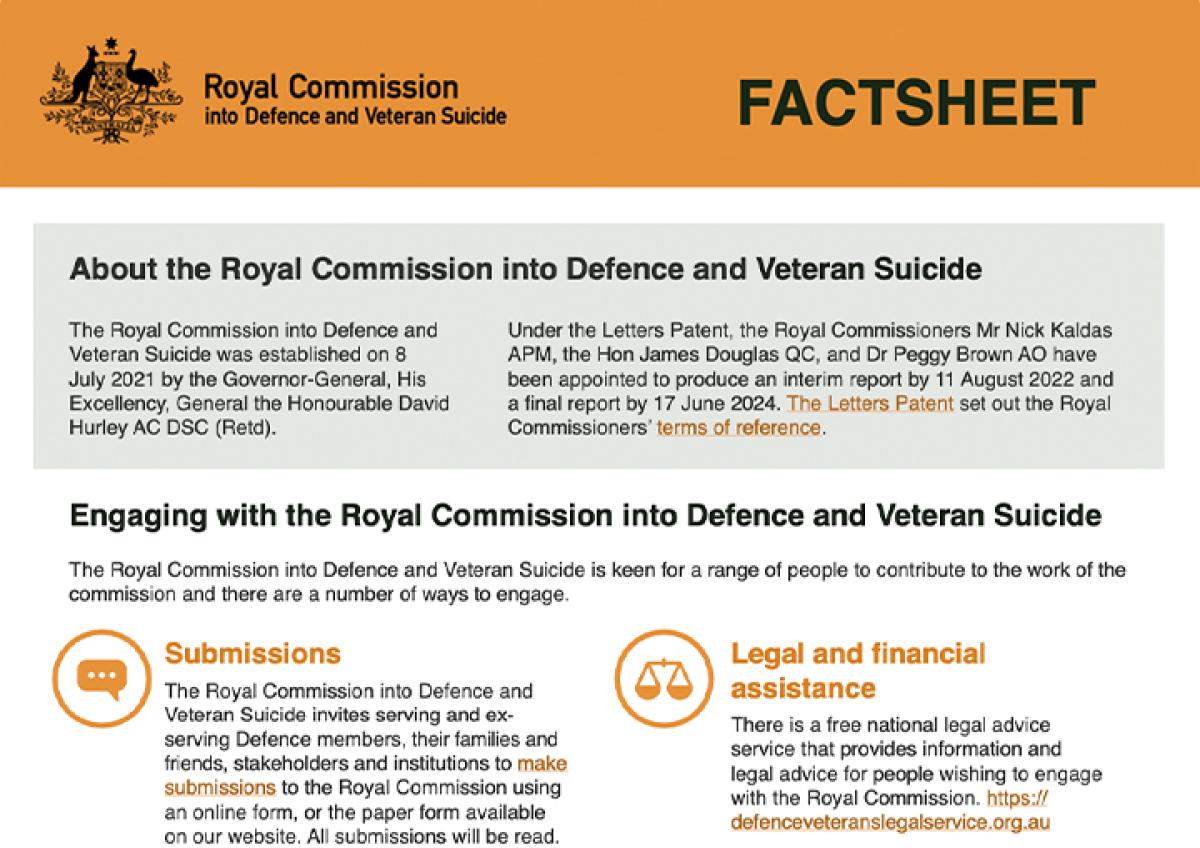 Resources | Royal Commission into Defence and Veteran Suicide