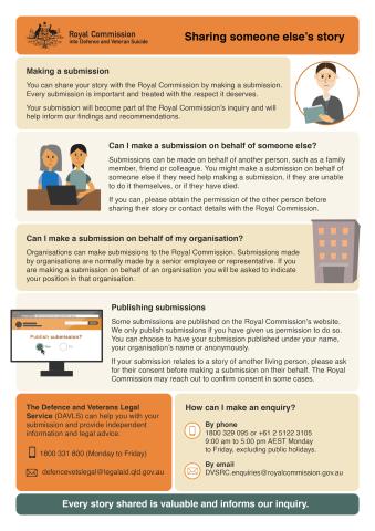 Sharing someone else's story infographic